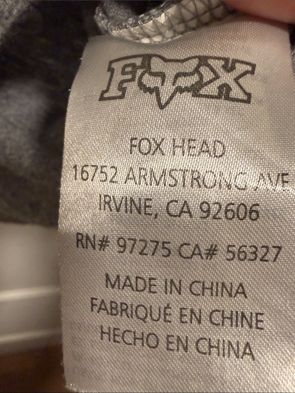Fox Gray Tee with Yellow Fox Head and Black Logo - Picture 2 of 3